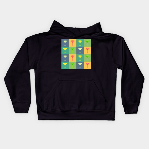 Martinis Pattern | Pop Art Kids Hoodie by williamcuccio